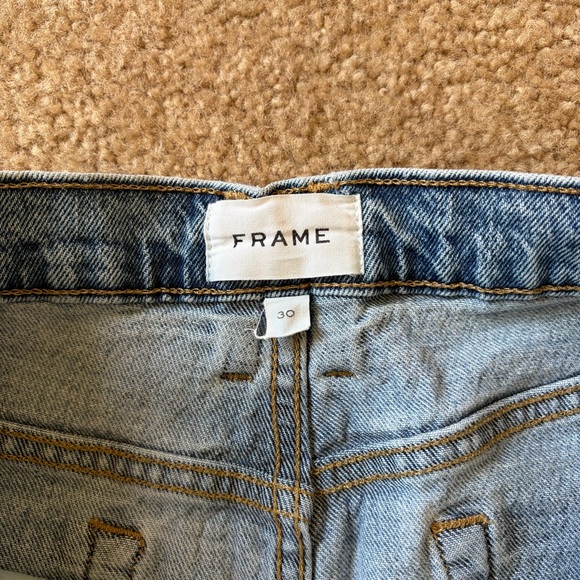 FRAME Le Jane Wide Leg Jeans Lomina Wash High Rise Blue Denim Size 30 Womens - Picture 5 of 13